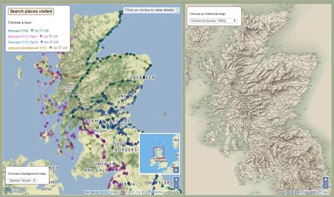 The GENES Blog: National Library of Scotland updates Curious Travellers map