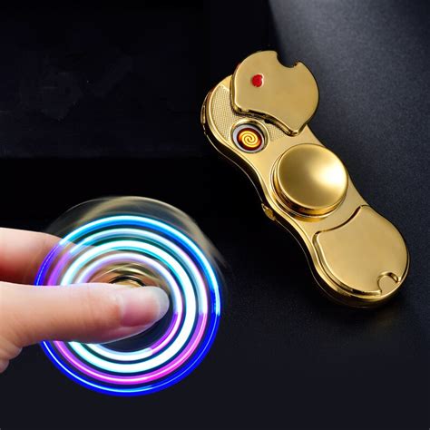 Aliexpress Buy Luminous LED Light Tri Fidget Hand Spinner