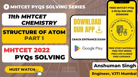 Structure Of Atom Part Th Mhtcet Chemistry Pyqs Solving