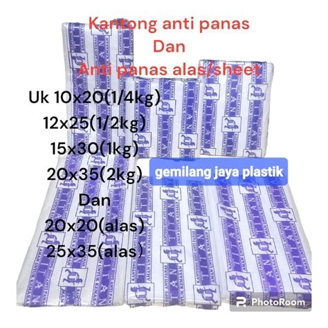 Jual Plastik Anti Panas HDPE Anti Panas Sheet Kantong Plastik Kuah