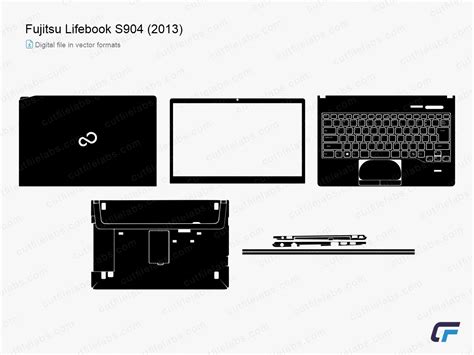 Fujitsu LifeBook S904 2013 Cut File Template CutFileLabs