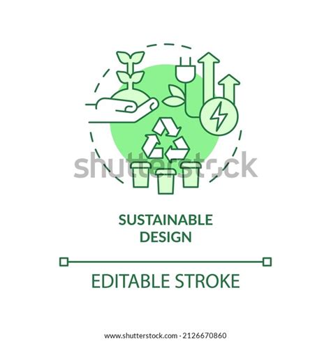 Sustainable Design Green Concept Icon Principles Stock Vector Royalty