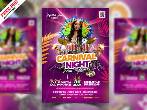 Carnival Event Party Flyer PSD Template | PSDFreebies.com