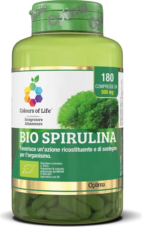 Colours Of Life Espirulina Bio 180 Comprimidos Optima Naturals