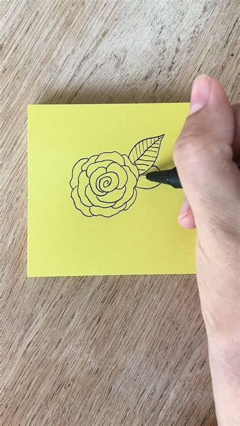 Doodle Idea A Rose Flower Drawing Tutorial Timelapse How To Draw A