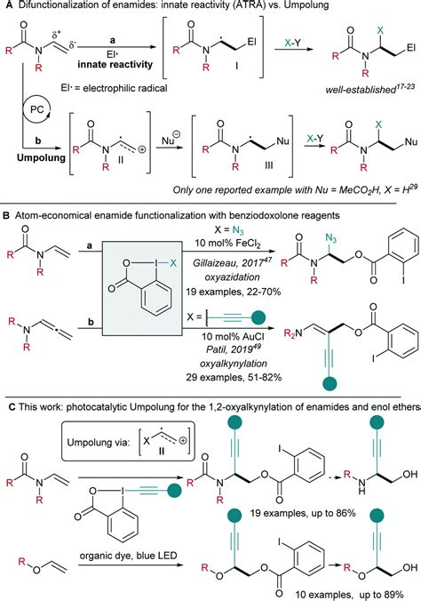 Photocatalytic Umpolung Of N And O Substituted Alkenes For The