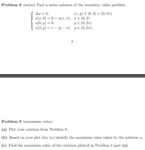 Solved Problem 8 Series Find A Series Solution Of The