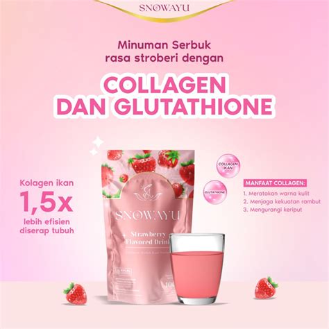 Jual 100G SNOWAYU COLLAGEN DRINK MINUMAN GLUTATHIONE DAN KOLAGEN