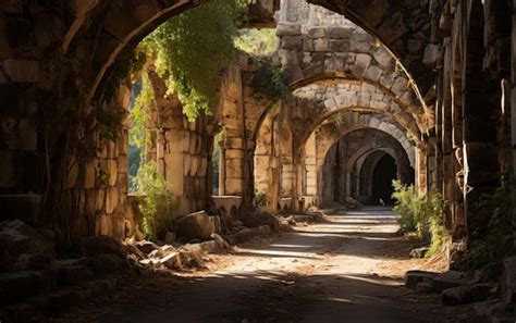 Premium Photo | Ancient classic architecture stone arches