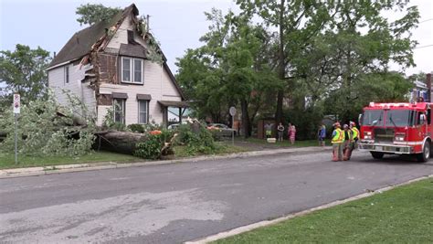 Severe Thunderstorm Tornado Microburst Damage After | Editorial Video ...