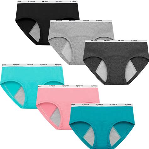 Synpos Teen Girls Multipack Leak Proof Period Undies Organic Cotton