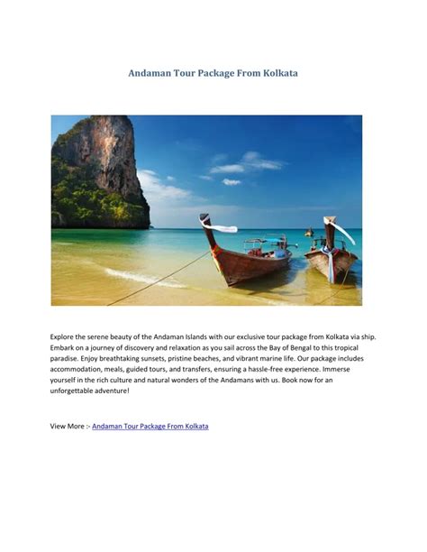 Ppt Andaman Tour Package From Kolkata Powerpoint Presentation Free