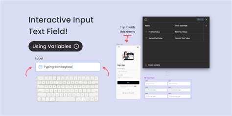 Interactive Input Text Fields Using The Keyboard Figma