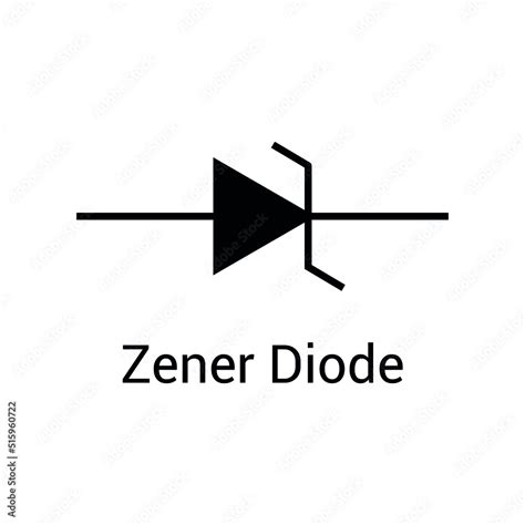 electronic symbol of zener diode vector illustration Stock Vector ...