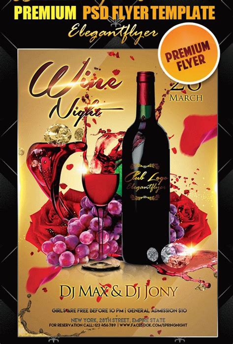 Free 25 Wine Flyer Designs In Psd Vector Eps