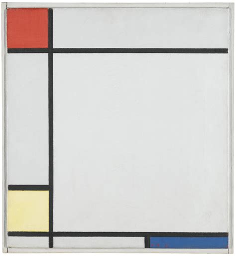 Piet Mondrian 1927 Composition With Red Yellow And Blue Oil On