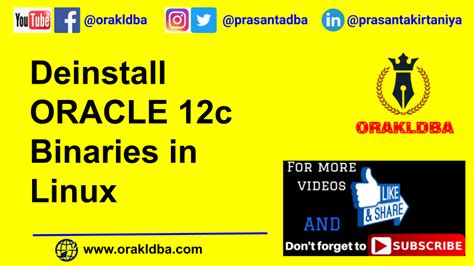 Deinstall Oracle 12c Database And Binaries In Linux Orakldba ORACLE