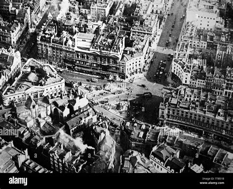 Aerial View Of Piccadilly Circus London Stock Photo Alamy