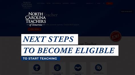 North Carolina Teachers Next Steps To Become Eligible To Teach Youtube