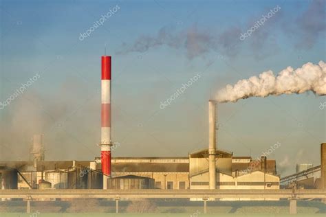 Pollution of a factory — Stock Photo © thomaslenne #94437420