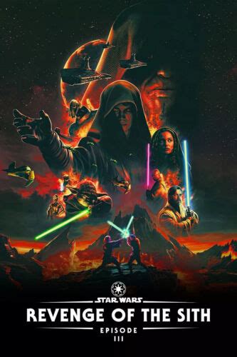 New Star Wars Revenge Of The Sith Movie Poster Premium Wall Art Print