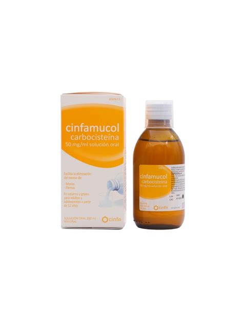 Cinfamucol Carbocisteina Mg Ml Solucion Oral Frasco Ml