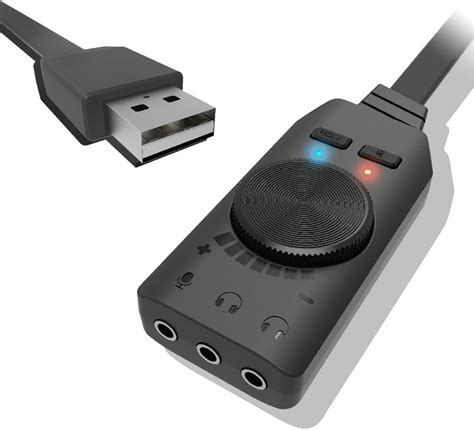 Gojiny Adaptateur Audio USB Externe Carte Son Alliage Daluminium 7 1