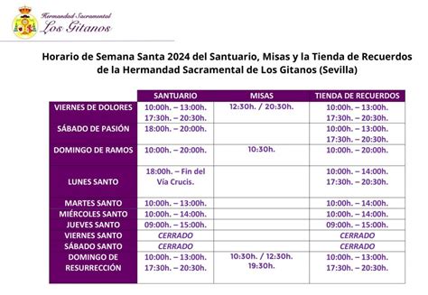 Horario De Apertura Del Santuario Tienda De Recuerdos Y Misas Durante