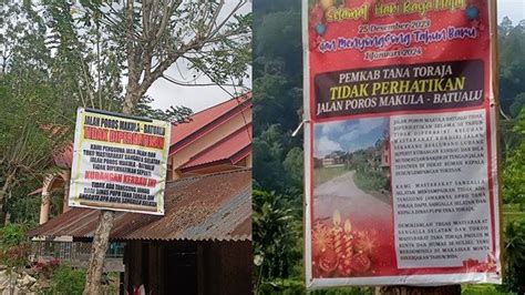 Jalan Poros Makula Batualu Tana Toraja Rusak Parah Masyarakat Seperti