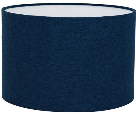 Navy Blue Lampshade Handmade In Uk Silver Navy Lampshade Blue Lamp Shade Linen Fabric Blue Drum