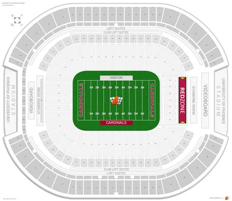 Arizona Cardinals Football Stadium Seating Chart Two Birds Home