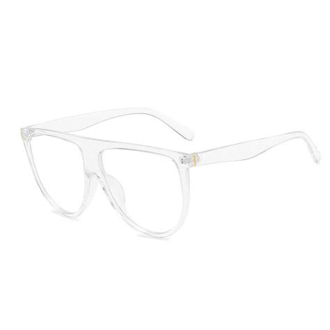 Damen Sonnenbrille Uv400 Großer Rahmen Flache Oberseite Übergroße Retro