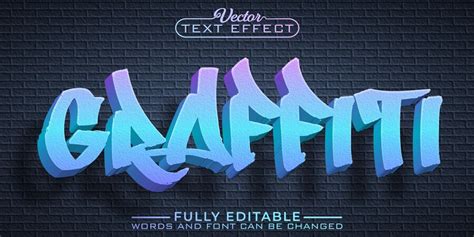 Premium Vector Graffiti Editable Text Effect Template