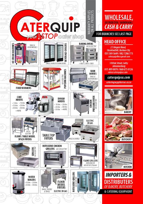 Caterquip Catalogue Caterquip Western Cape