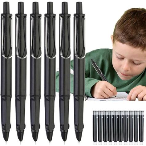 Stylo Presse R Tractable Stylo Plume Plume Fine Rechargeable Stylo