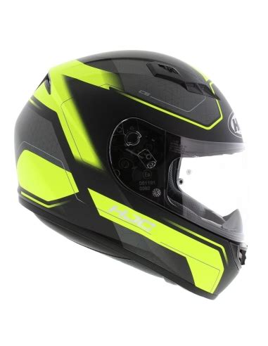 hjc cs 15 casque de course moto intégral noir mat jaune