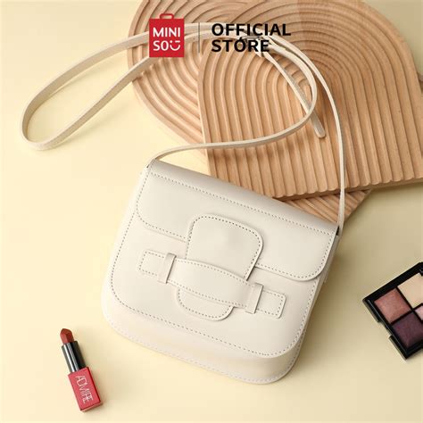 Jual MINISO Tas Selempang Saddle Retro Crossbody Bag Tas Pundak Simple