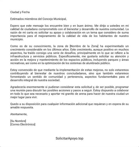 Ejemplo De Carta De Solicitud Para Pedir Algo A La Municipalidad