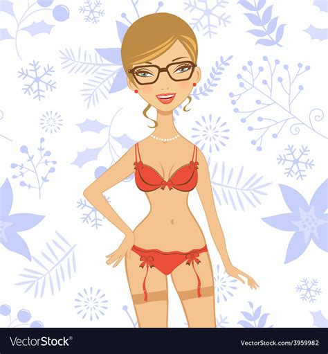 Beautiful Woman In Lingerie Royalty Free Vector Image