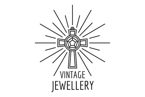 Vintage Jewellery Logo Outline Style By Anatolir56 Thehungryjpeg