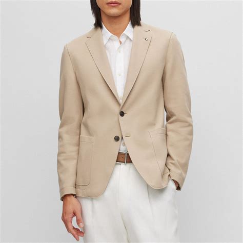 Beige Hanry Cotton Blend Blazer Brandalley