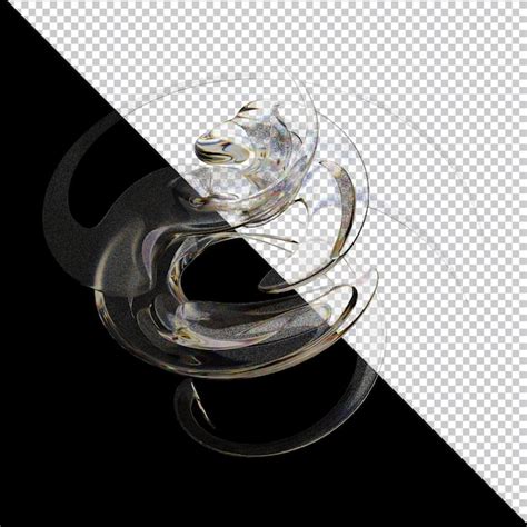 Premium PSD Dispersion Glass Abstract Shape 3d Illustration With