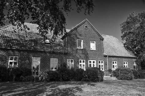 Architecture Of Red Bricks House In A Farm Near Dannemare In Lolland