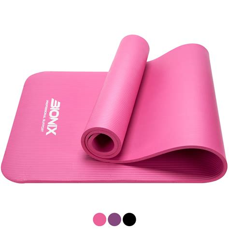 Bionix Yoga Mat Thick Exercise Foam NBR Roll With Non Slip Large