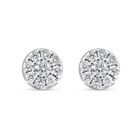 Diamond Stud Earring In 18ct White Gold PureJewels UK