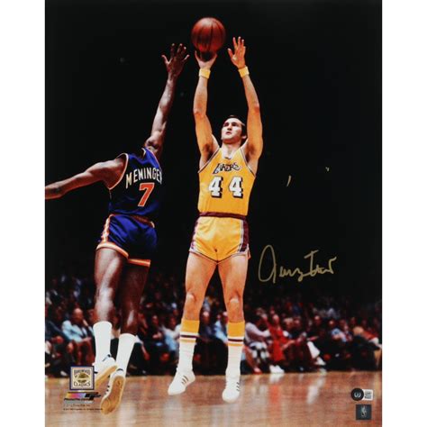 Jerry West Signed Lakers X Photo Beckett Pristine Auction