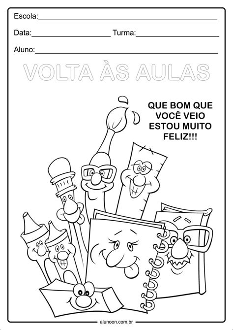 Volta As Aulas Para Colorir BRAINCP