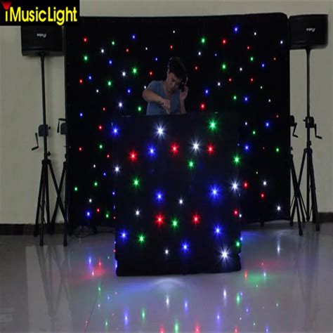 4x8Mtr RGBW DMX LED star curtain led stage backdrop DJ background Inc ...