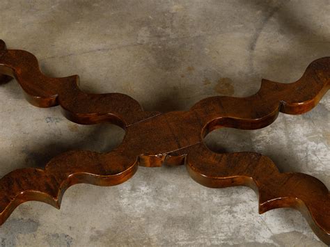 french louis xiii style  century walnut side table  barley