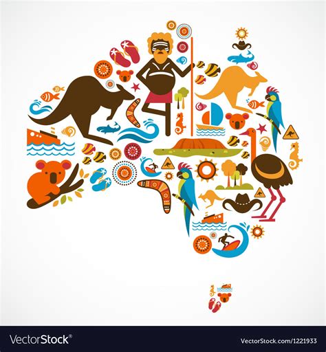 Australia Map Royalty Free Vector Image Vectorstock